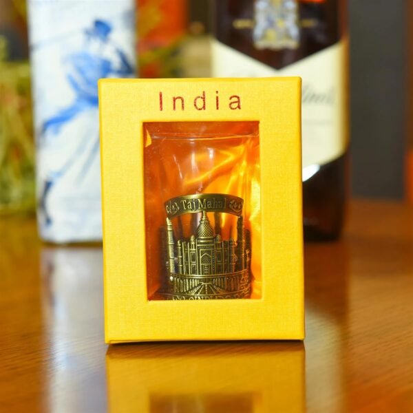 Tequila Shot Glass and Bar Glass with Handicrafts Taj Mahal Design Small Size Set of 4 Pcs - Image 2