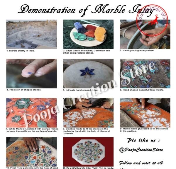 Handicraft marble inlay Work gemstone Turtle Tortoise Family Set Showpeice gift Lucky feng shui item Size 2-3-4 inch - Image 5