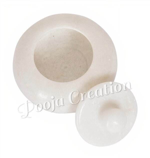 White Marble Ring Box ,KumKum Sindoor Dani of indian traditionally decorative item ll indian bride box ll Marriage gift box - Image 5