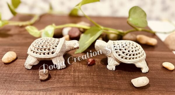 Handicraft Marble Soapstone Turtle & Tortoise Family Set Showpiece gift Lucky feng shui item Size 4  inch