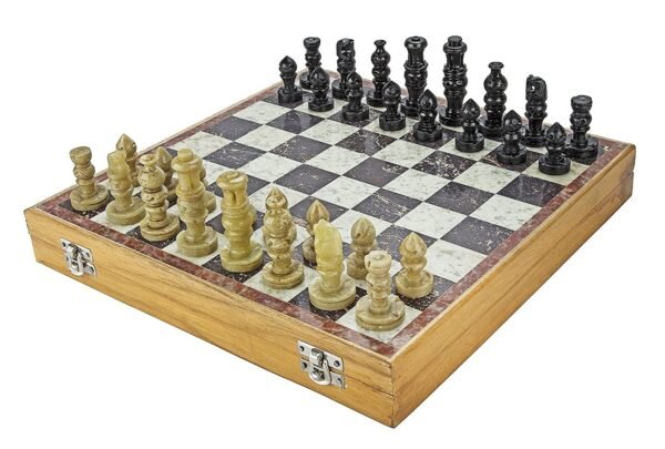 Marble Soapstone Chess Board Game ll Handicrafts Indoor Chess Game - 12 inch