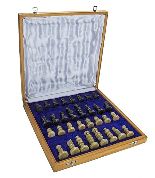 Marble Soapstone Chess Board Game ll Handicrafts Indoor Chess Game - 12 inch - Image 4