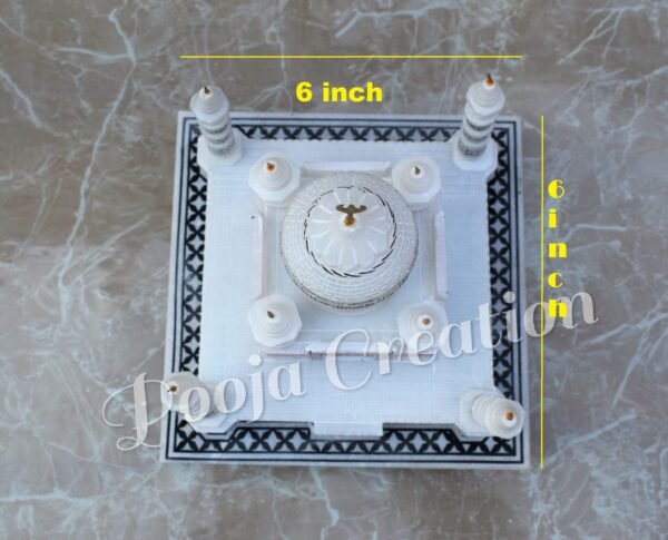 White Marble Taj Mahal Best Item for Velentine, Anniversary, Birthday Gift for Your Love Ones & For Decorative Purpose Symbole of Love Decorative Showpiece 7 inch - Image 3