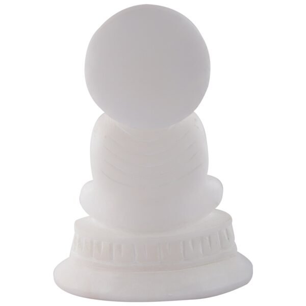 Handicrafts White Marble Buddha Statue Idol | Meditating Gautama Buddha in Peace | Perfect for Home Decor, Living Room |  6 inch - Image 5