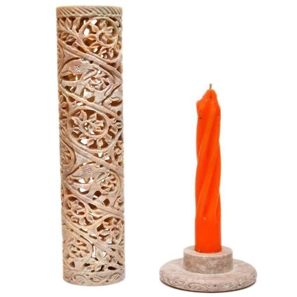 Handcrafted Soapstone Marble Elephant and Flower Work Incense Holder Tea Light Candle Holder Diffuser Agarbatti Stands with Free Incense Sticks for - Gifting, Meditation, Aromatherapy & Home Decor 10 inch - Image 7