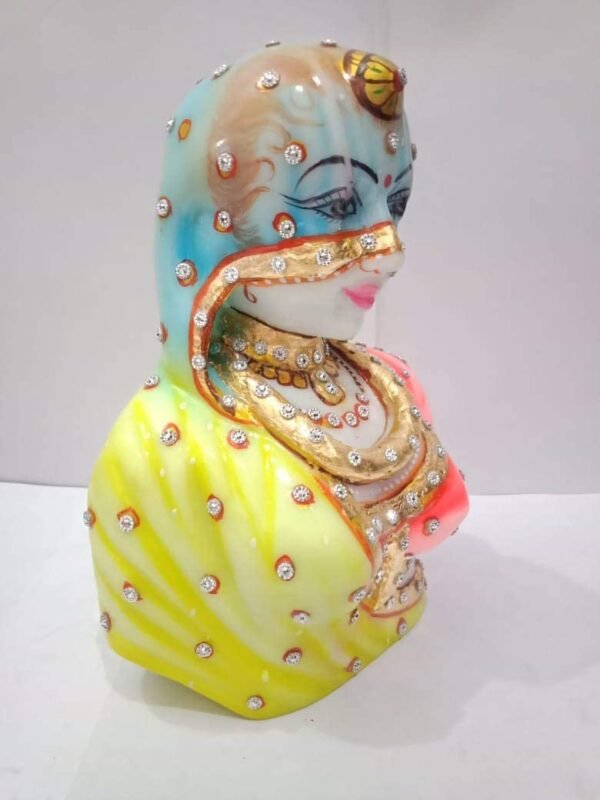 White Marble Handicrafts "Bani Thani" Rajasthani  Bedecked Lady Statue 9 inch for Home Decoration Collectibles Antique Vintage sculpture - Image 4