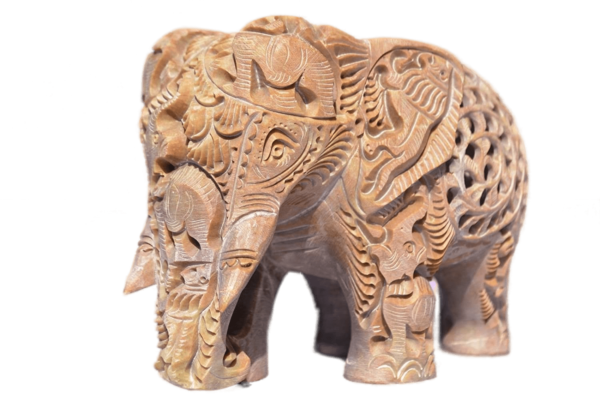 Marble Handicrafts Soapstone Large Elephant Figurines 8 inch- Soapstone Elephant Hand Carving - Carved Elephant Sculpture with Another Elephant Inside - For decorative Heavy item-Single pc - Image 10