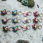 Plastic Elephant Key Chain Set of 12 Handmade Ring Gift Item I Rajasthani I Showpiece I Handicraft I Collectible I Home Decor - Image 2
