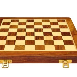 PCS Collectible Foldable Wooden Chess Game Board Set with Magnetic Premium Wood Pieces (12 Inch X 12 Inch)