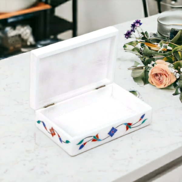 Marble inlay Work Jewellery Box for Home decor and Gift Purpose - Image 5