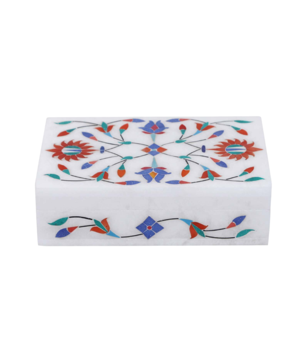 Marble inlay Work Jewellery Box for Home decor and Gift Purpose - Image 4