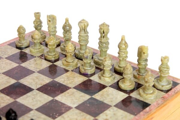 Marble Soapstone Chess Board Game ll handicrafts indoor chess game - 14x14 inch - Image 7