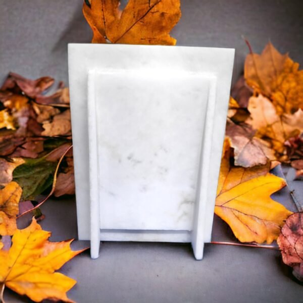 White Marble  Blue inlay Photo Frame - 8 "x6'' inch vertical- Handcrafted with Inlay Work Desk Picture Frame Showpiece for Home Decor, Table Decor and Gifts - Image 9