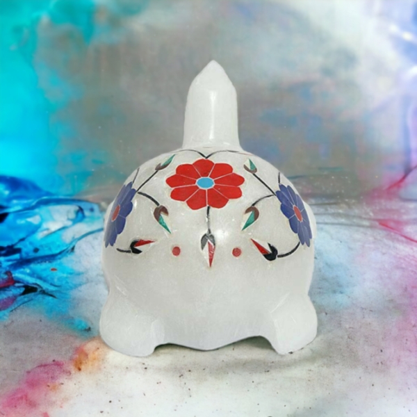Handicraft marble inlay Work gemstone Turtle Tortoise Showpeice gift Lucky feng shui item- 4 inch - Image 6