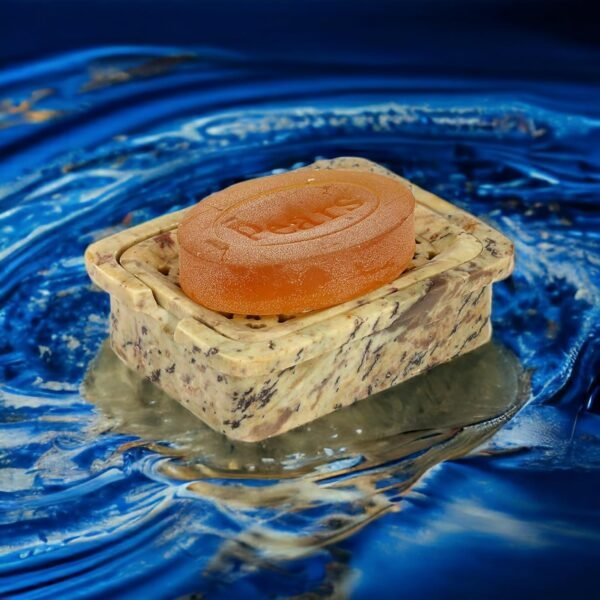 Pooja Creation Store  Natural Marble Soapstone Soap Dish Bath Accessories in Standard Size - Image 2