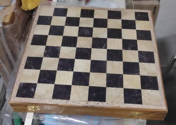 Marble Soapstone Chess Board Game Handicrafts indoor chess game - 16 x 16 inch - Image 12