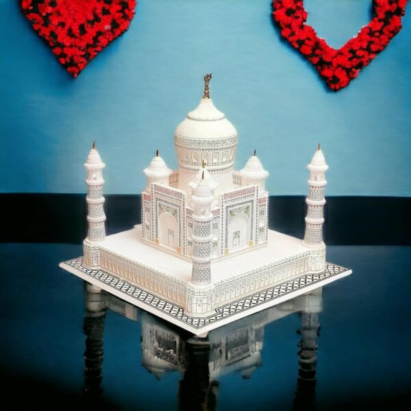 White Marble Taj Mahal Best Item for Velentine, Anniversary, Birthday Gift for Your Love Ones & For Decorative Purpose Symbole of Love Decorative Showpiece 9 inch - Image 6