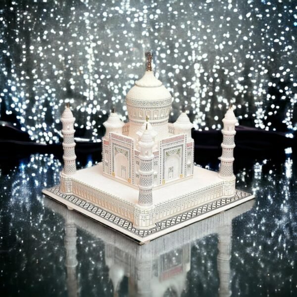 White Marble Taj Mahal Best Item for Velentine, Anniversary, Birthday Gift for Your Love Ones & For Decorative Purpose Symbole of Love Decorative Showpiece 9 inch - Image 5