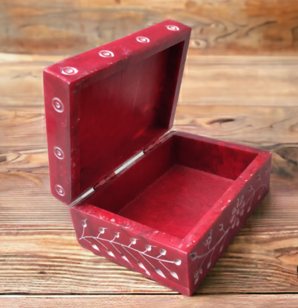 Pcs Handicrafts Soapstone Carving Camel Work Jewellery Box for Multi Purpose Use and Perfect Gift for Women and Girls-4x3x1.5 inch - Image 4