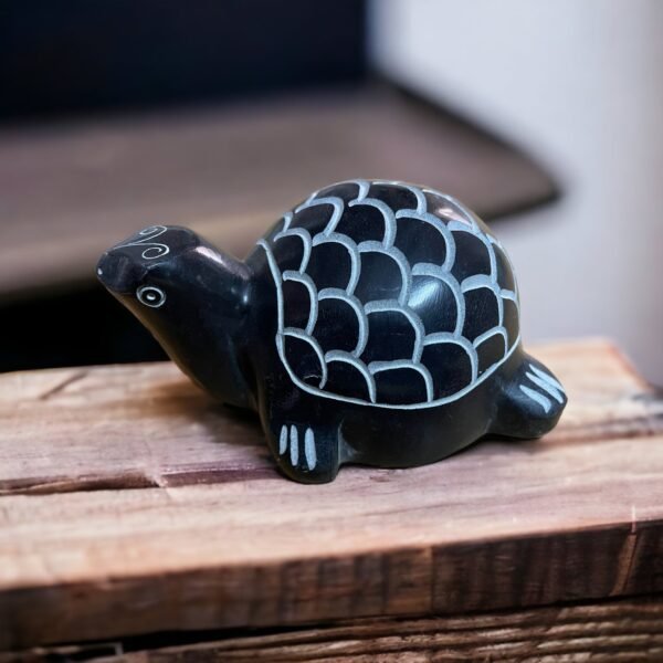 Black Soapstone Turtle