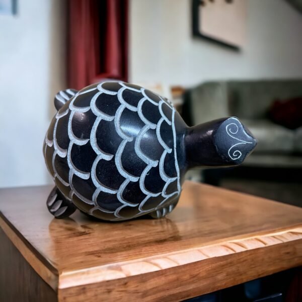 Black soapstone turtle family set showpiece & gift item lucky feng shui item Size 3 inch - Image 3