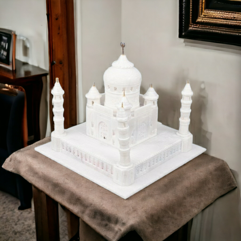 White Beautiful Natural Marble Taj Mahal Miniature at Rs 400/piece in Agra