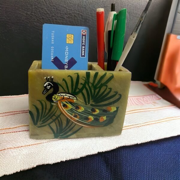 Bird painted Pen and Cards Holder