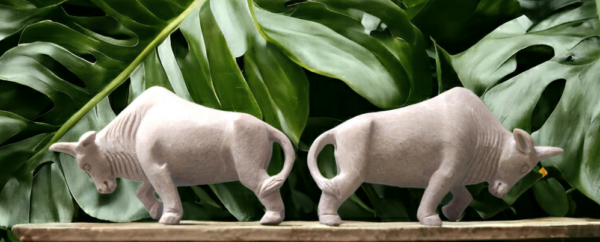 Pcs Marble Showpieace Bull Antique Animal Sculpture  Set in Pair of two Pc - 6 inch - Image 6
