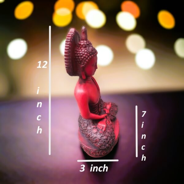 Pcs Gautam Buddha Resin Statue for Home Decor Big Size Idols Living Room Door Entrance Decoration Items Decorative Showpiece Figurine - 12 inch - Image 5
