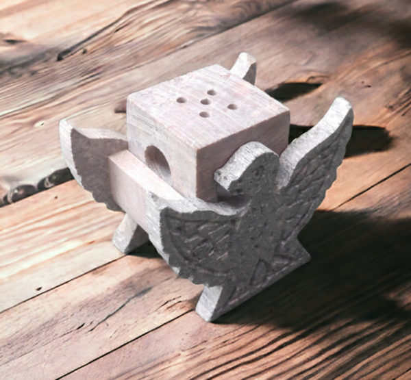Pcs White Marble Soapstone Gutka Small Square  Agarbatti Stand Incense Stick Burner for Pooja and Home Decor-4 inch - 1 piece - Image 4