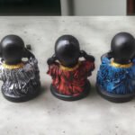 Pcs Resin Buddha Monk Statues for , Home, and Office Dcor | Feng Shui Good Luck Figurines and Unique Gift Set of 3pc - 4 x 3 inch - Image 4