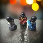 Pcs Resin Buddha Monk Statues for , Home, and Office Dcor | Feng Shui Good Luck Figurines and Unique Gift Set of 3pc - 4 x 3 inch - Image 5