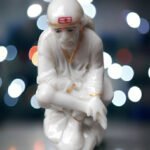 White marble handicraft Poly Resin Sai baba statue 6 inch idol for office temple and decorative items - Image 2