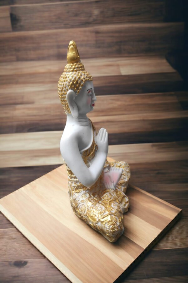 Pcs Gautam Buddha Resin Statue for Home Decor Big Size Idols Living Room Door Entrance Decoration Items Decorative Showpiece Figurine - 12 inch - Image 4