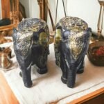 Pcs Premium Set of 2 Resin Elephant Statues, Animal Figurines Decorative Showpieces for Home Decor | Table & Gift Article,Animal Decorative Showpiece - 5x5 inch - Image 5