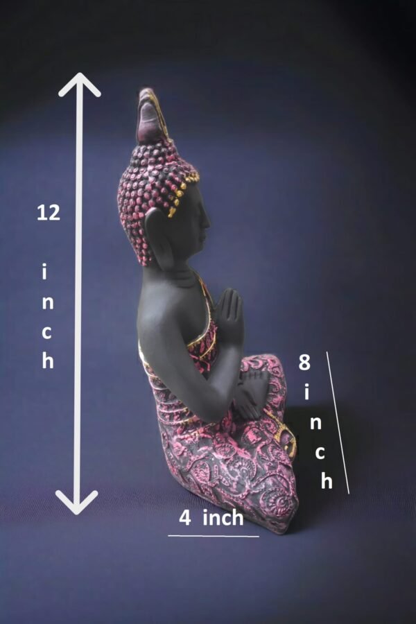 Pcs Gautam Buddha Resin Statue for Home Decor Big Size Idols Living Room Door Entrance Decoration Items Decorative Showpiece Figurine - 12 inchs - Image 5