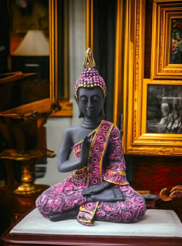 Pcs Gautam Buddha Resin Statue for Home Decor Big Size Idols Living Room Door Entrance Decoration Items Decorative Showpiece Figurine - 12 inchs - Image 2