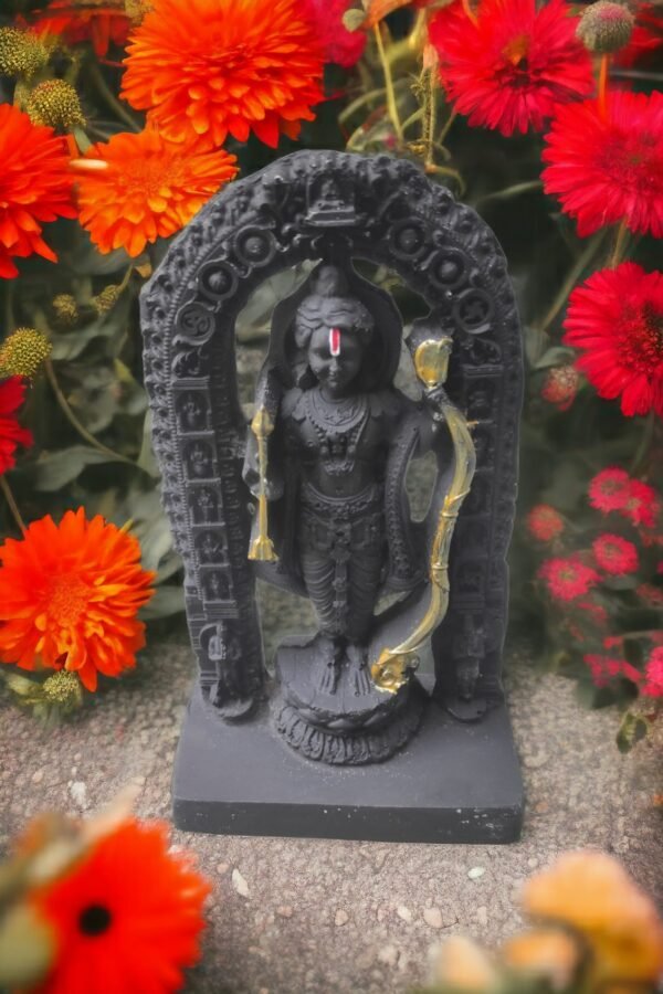 Pcs Polyresin Marble Dust Ram Ji for Pooja Room I Home Temple Decoration Items I God Idols I Home Temple Decoration Items (Size :: 6 x 4 Inch)