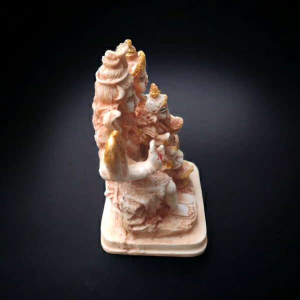 Polyresin Marble Shiv Parivar for Pooja Room I Home Temple Decoration Items I God Idols I Home Temple Decoration Items (Size : 4 x 6 Inch) - Image 4