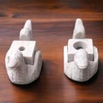 Pcs  Soapstone Gutka Small DUCK FACE Agarbatti Stand Incense Stick Burner for Pooja and Home Decor in PAIR-4 inch - Image 4
