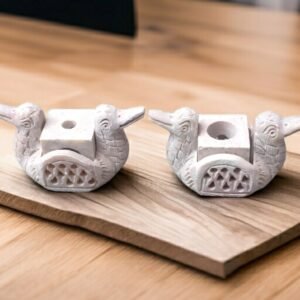 Pcs  Soapstone Gutka Small DUCK FACE Agarbatti Stand Incense Stick Burner for Pooja and Home Decor in PAIR-4 inch