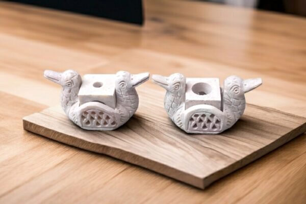 Pcs  Soapstone Gutka Small DUCK FACE Agarbatti Stand Incense Stick Burner for Pooja and Home Decor in PAIR-4 inch