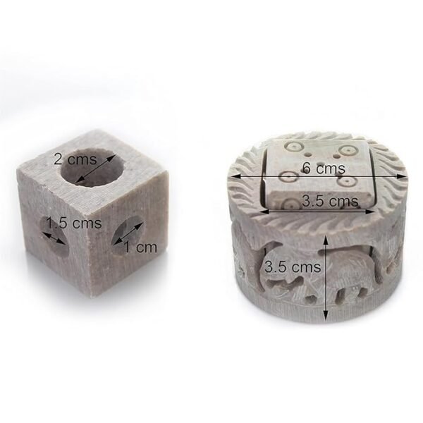 White Marble Soapstone Gutka Small Square  Agarbatti Stand Incense Stick Burner for Pooja and Home Decor-3 inch pair - Image 2